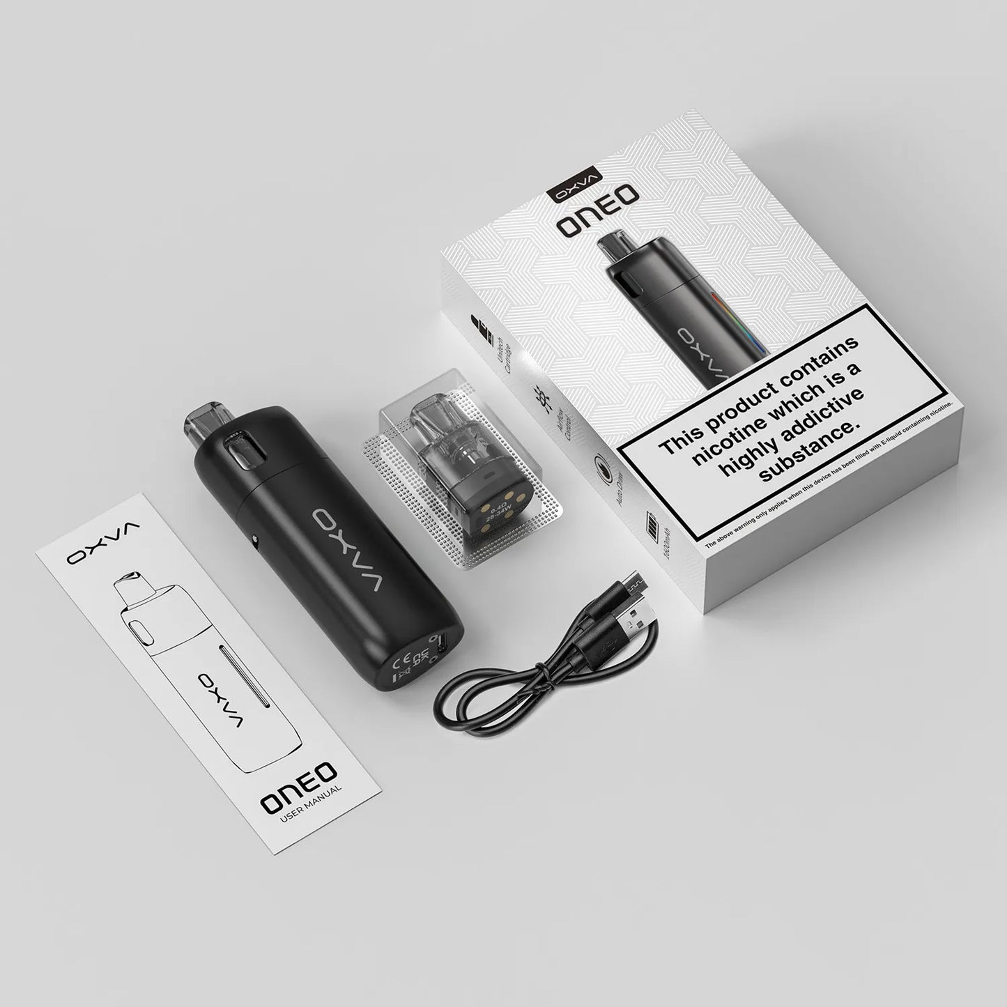OXVA ONEO 奧尼奧 40W 電子煙主機｜1600mAh大電量｜3.5ML注油空彈｜可調氣流｜RGB燈效-台灣現貨