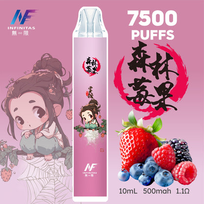 INF 無限電子煙 鬼滅之刃聯名款 7500 Puffs 一次性拋棄式｜7500口｜動漫限定設計｜多款口味-VAKA糖果雲煙館