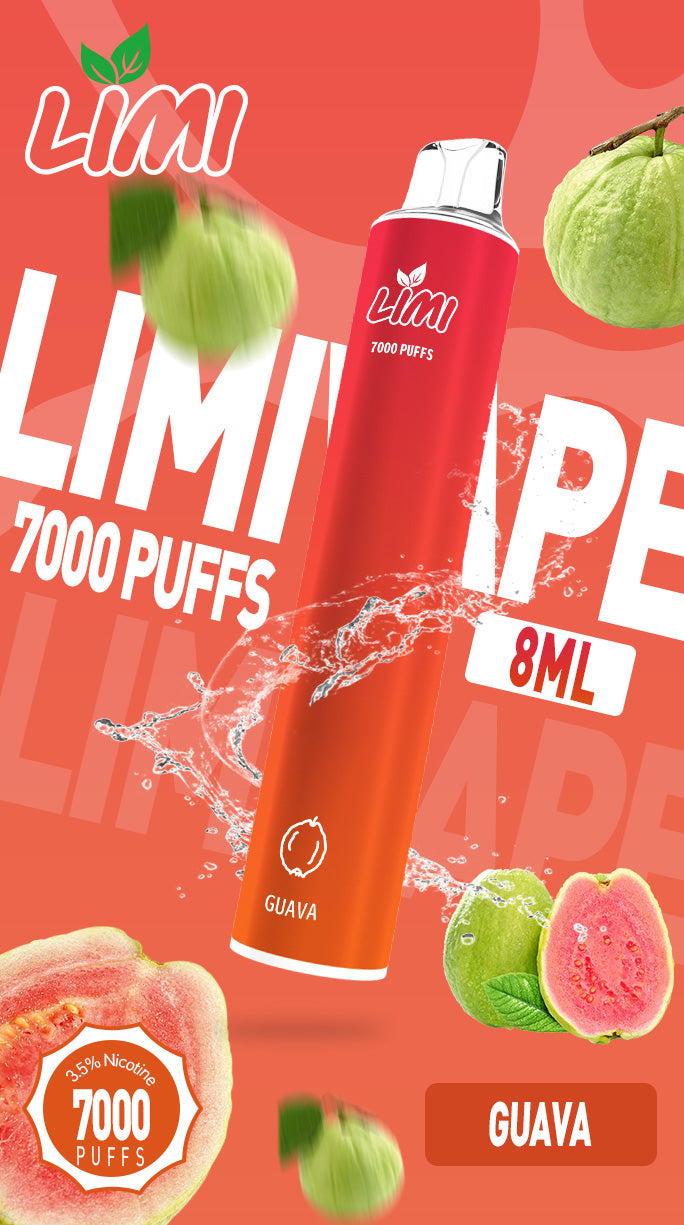 LIMI 7000口拋棄式電子煙｜大容量一次性VAPE｜長效續航水果冰感口味電子煙-VAKA糖果雲煙館