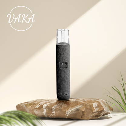VAKA 皮革主機｜高級皮革質感｜雙檔功率調節｜LED電量顯示｜Type-C 快充｜通用一代煙彈-台灣現貨