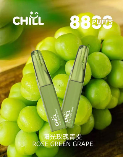 CHILL 8800口拋棄式電子煙｜長效續航一次性電子煙｜冰涼水果口味 Vape-VAKA糖果雲煙館
