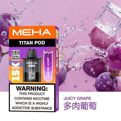 MEHA 魅嗨 TATAN 泰坦換彈式主機 15000口｜大容量拋棄式電子煙｜買3顆送主機優惠套組-VAKA糖果雲煙館