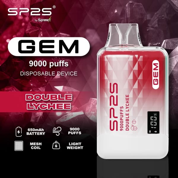 SP2S 思博瑞 9000 Puffs 拋棄式電子煙｜大容量續航 Mesh Coil 網狀霧化芯｜Type-C快充智能顯示一次性主機-VAKA糖果雲煙館