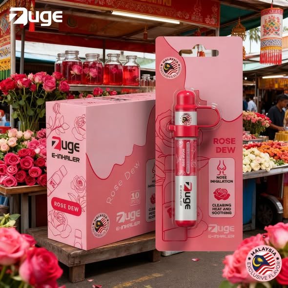 【越南ZUGE E-inhaler草本電子鼻通】舒緩鼻塞、提神醒脑、草本艾納香 | 一次性電子鼻通棒 | VAKA糖果雲煙館