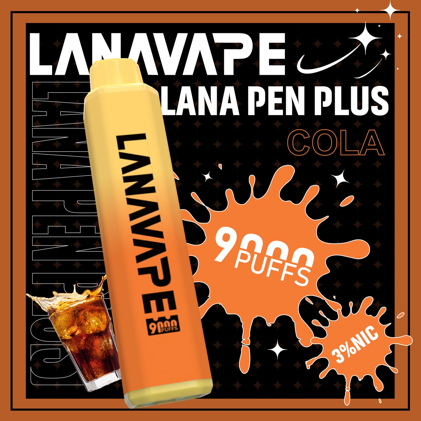 LANA 9000口拋棄式電子煙｜15ML大容量煙油｜長效續航水果口味一次性電子煙-VAKA糖果雲煙館
