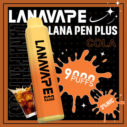 LANA 9000口拋棄式電子煙｜15ML大容量煙油｜長效續航水果口味一次性電子煙-VAKA糖果雲煙館