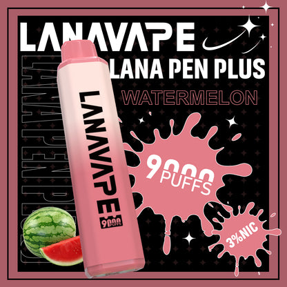 LANA 9000口拋棄式電子煙｜15ML大容量煙油｜長效續航水果口味一次性電子煙-VAKA糖果雲煙館
