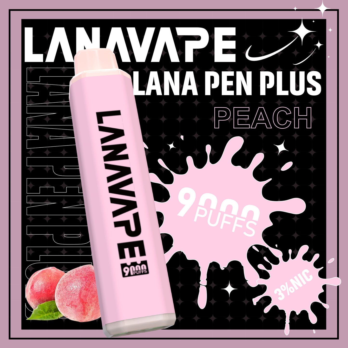 LANA 9000口拋棄式電子煙｜15ML大容量煙油｜長效續航水果口味一次性電子煙-VAKA糖果雲煙館