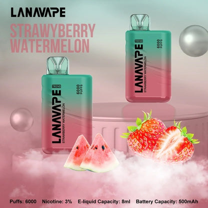 LANA BAR BC 6000 Puffs 拋棄式電子煙｜大容量一次性主機｜Mesh Coil網狀霧化芯｜Type-C快充長續航電子煙-VAKA糖果雲煙館